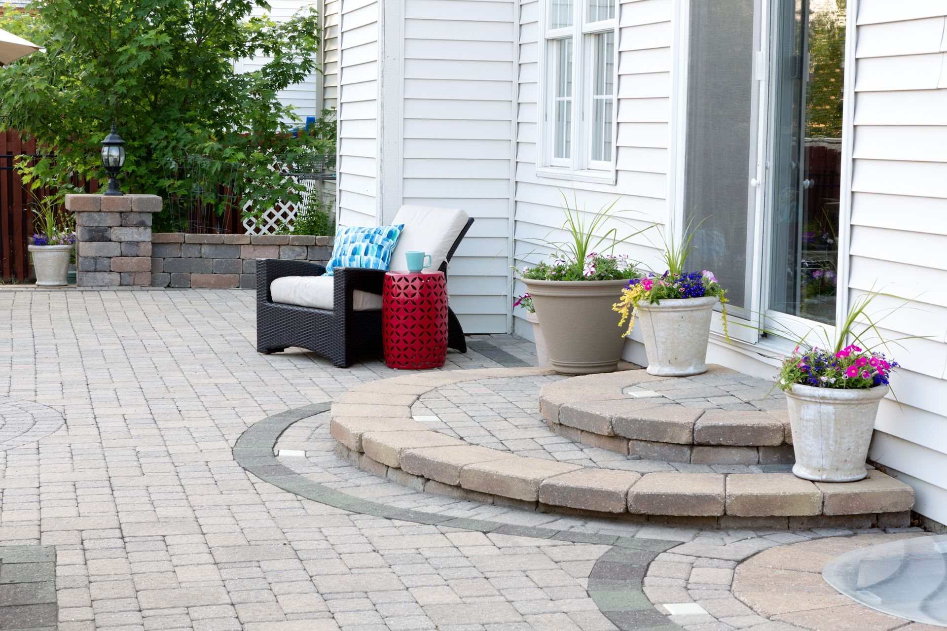 Patio Installation project by Miser Landscaping